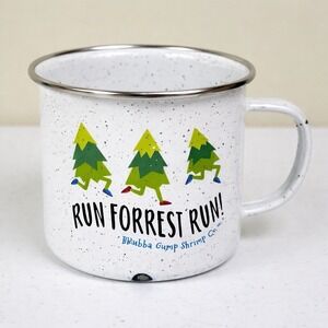 Bubba Gump Shrimp co Run Forrest Run Christmas Enamelware Metal Coffee Cup